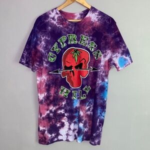 Med 2022 CYPRESS HILL "Phuncky Sh t" Purple Blue Red Tie-Dye Concert Tee